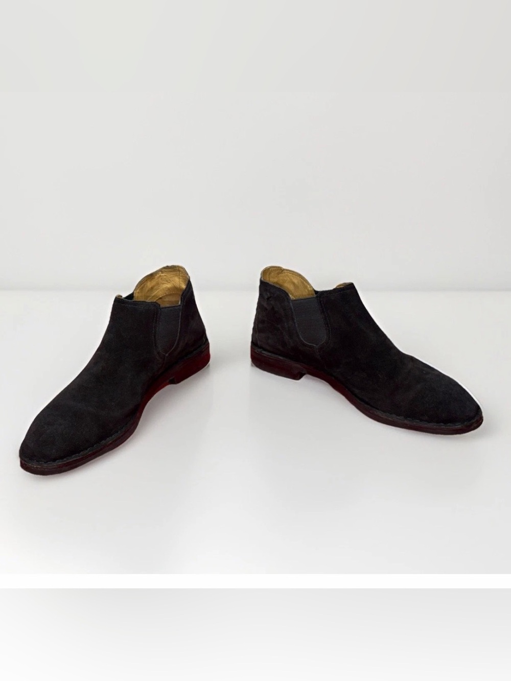 Trask Black Suede Chelsea-Style Chukka Boots